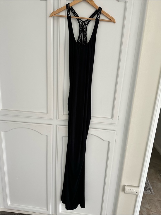 Sky Dresses & Skirts - Sky Black Maxi Dress with Braided Back Straps